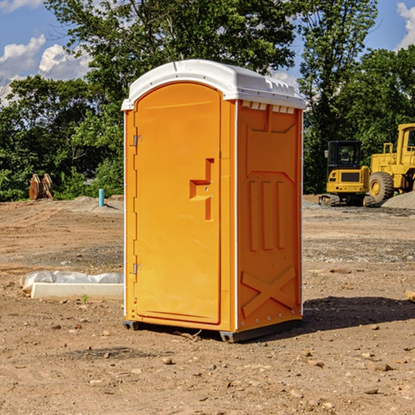 how often are the porta potties cleaned and serviced during a rental period in Rockfall CT